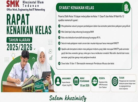 Rapat Kenaikan Kelas X ( Fase E ) Menuju (Fase F)